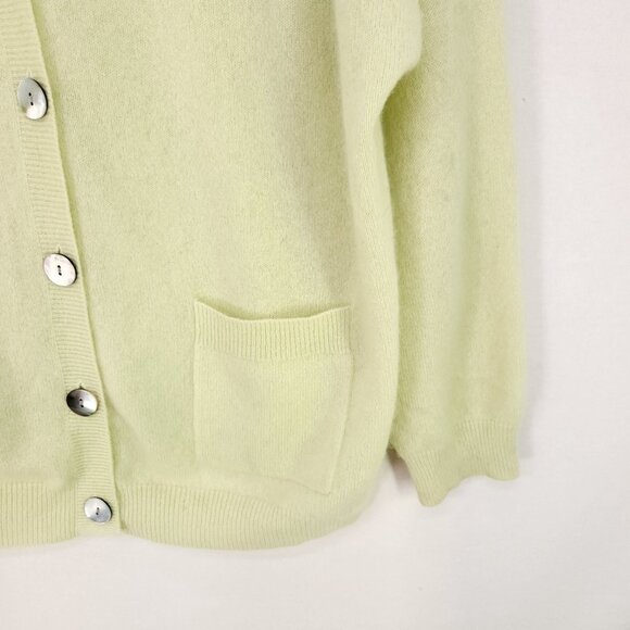 Crush Cashmere Cashmere Cardigan Size 1 Button Front Canggu Fine-Knit Pockets - Picture 13 of 14